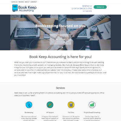 BookKeep Accounting web site design