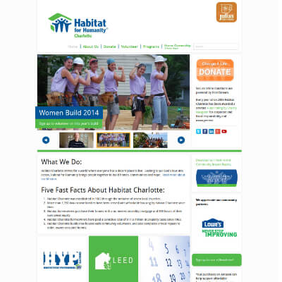 Habitat for Humanity website design
